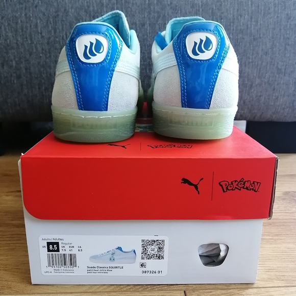 Pokemon X Puma Suede Squirtle Size 8.5 Men's U.S. New With Box. Limited Edition. - Picture 10 of 14
